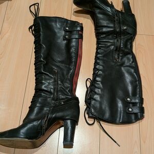 Vintage Leather Knee-High Boots